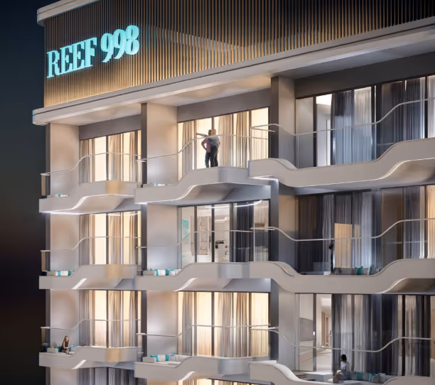 Discover REEF 998: modern apartments with climate-controlled balconies, yield-focused and innovative. Studios from €180,000, completion Q2 2028. REEF 998 introduces a new living concept in Dubailand Residence Complex: a blend of modern apartments with smart layouts and unique outdoor spaces. The tower features innovative sun retreats, spacious units and a wide range of amenities, perfect for those seeking comfort and investment value.