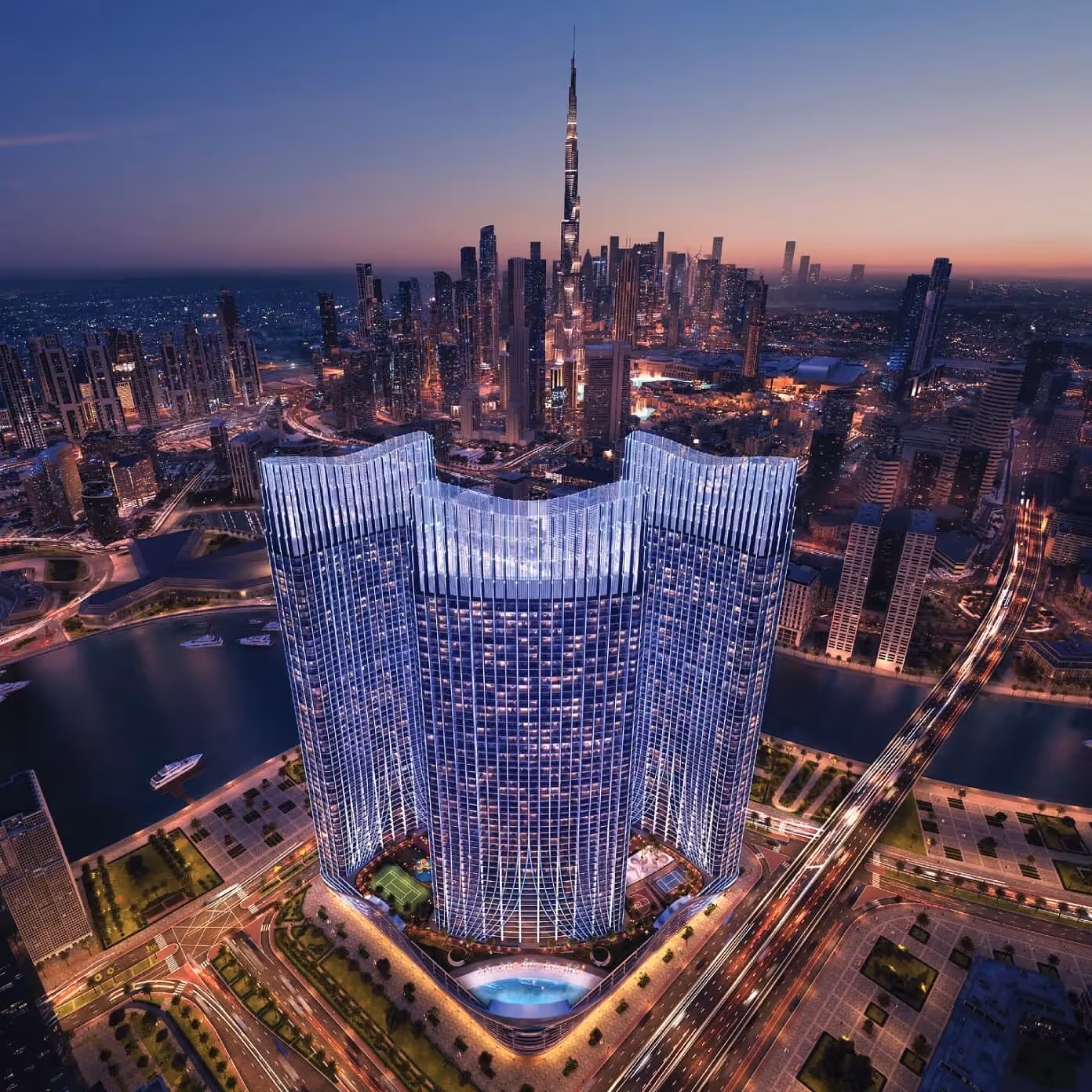 Binghatti Skyrise is een iconisch mega-development van Binghatti Developers in het dynamische Business Bay, Dubai. Als de eerste mega-ontwikkeling van Binghatti in Business Bay combineert dit project een uniek diamantvormig kroontwerp met high-end appartementen en een uitzonderlijke locatie nabij Burj Khalifa.