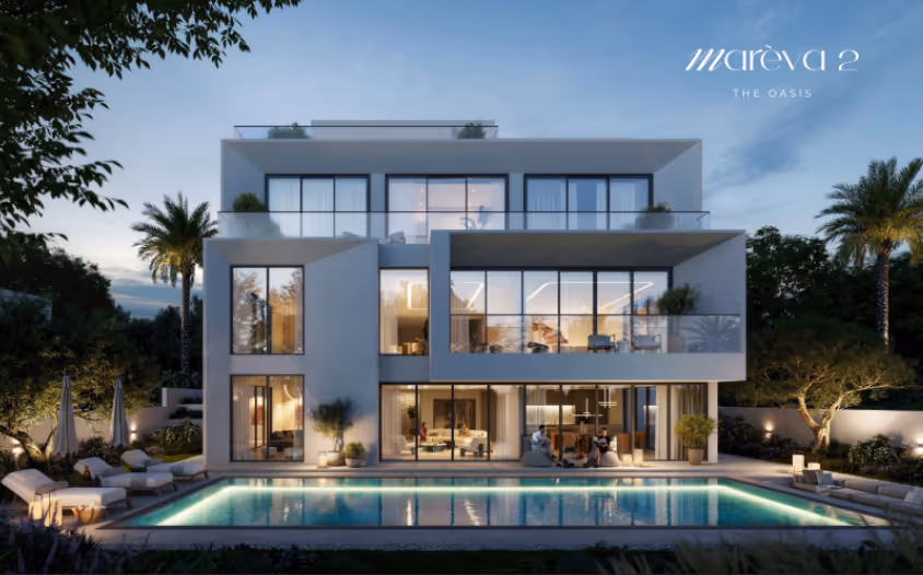 Marèva 2 is an ultra-luxurious waterfront villa project within the exclusive master community The Oasis by Emaar. It offers an opulent living environment along serene waterways and lush natural surroundings. The villas are designed with contemporary flair, generous spaces, and a seamless connection to nature. The project combines privacy, tranquility, and modern elegance with resort-style amenities.